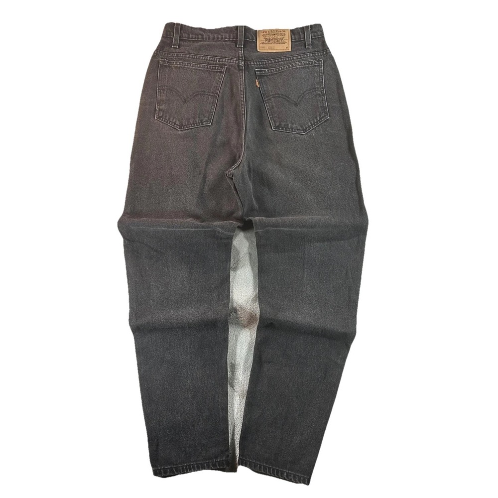 VTG Levi's 921 Jeans Womens 14 Gray Charcoal Wash Tapered Fit High Rise Denim